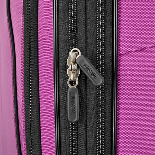 American Tourister 4 KIX 3.0 Checked-Large Softside Expandable Luggage with 4 Spinner Wheels, Hyper Violet - color: Hyper Violet, size: Large