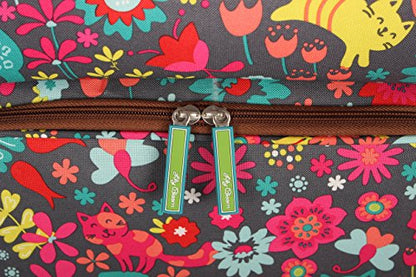 Lily Bloom Design Pattern 28" Luggage Softside Expandable With Double Spinner Wheels, Large Lightweight Suitcase Checked Bag For Women - color: Playful Garden