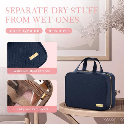 HOTOR Hanging Travel Toiletry Bag Women Men Essentials Navy Blue - color: Navy Blue, size: Medium