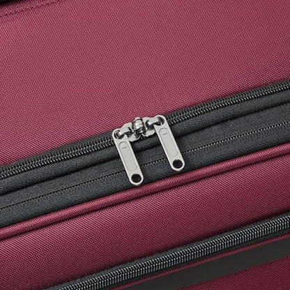 DELSEY PARIS Sky Max 3.0, 28 Inch Checked-Large Luggage, Burgundy | Checked-In Suitcase, Softside, Lightweight Durable Construction, Double Spinner Wheels, Soft Touch Carry handle - color: Burgundy, size: Checked-Large, 28 Inch