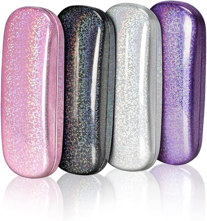 ZONLY Eyeglasses Case,(4 Piece) Unisex Hard Shell Eyeglasses Cases Protective Case For Glasse - color: Style a
