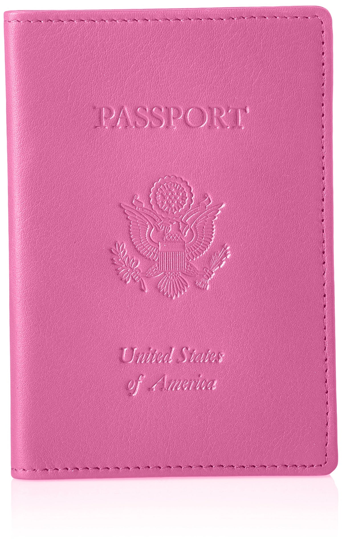 Royce Leather Rfid Blocking Passport Travel Document Organizer In Genuine Leather Packing Organizer, Pink 3 - color: Pink 3
